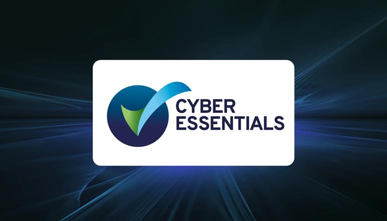 Cyber Essentials certification logo, showing a UK government-approved scheme that helps businesses implement essential security controls and build trust with customers and stakeholders.